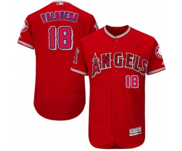 LA Angels of Anaheim #18 Luis Valbuena Red Flexbase Authentic Collection Stitched Baseball Jersey