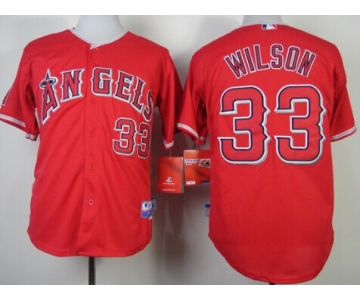 LA Angels of Anaheim #33 C.J. Wilson Red Jersey