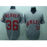 LA Angels of Anaheim #36 Jered Weaver Gray Jersey