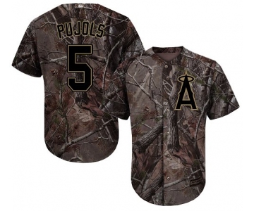 LA Angels of Anaheim #5 Albert Pujols Camo Realtree Collection Cool Base Stitched MLB Jersey