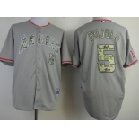 LA Angels of Anaheim #5 Albert Pujols Gray With Camo Jersey