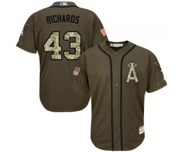 Los Angeles Angels of Anaheim #43 Garrett Richards Green Salute to Service Stitched MLB Jersey