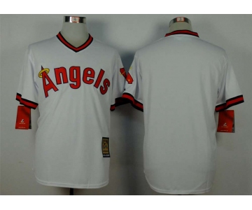 Men's LA Angels Of Anaheim Blank White 1980 Turn Back The Clock Jersey