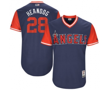 Men's Los Angeles Angels Andrew Heaney Heandog Majestic Navy 2017 Players Weekend Authentic Jersey