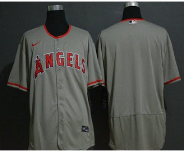 Men's Los Angeles Angels Blank Gray Stitched MLB Flex Base Nike Jersey