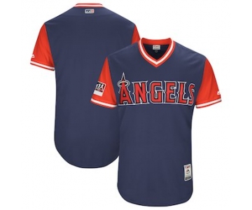 Men's Los Angeles Angels Blank Majestic Navy 2018 Players' Weekend Authentic Team Jersey
