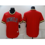 Men's Los Angeles Angels Blank Red Cool Base Stitched Jersey