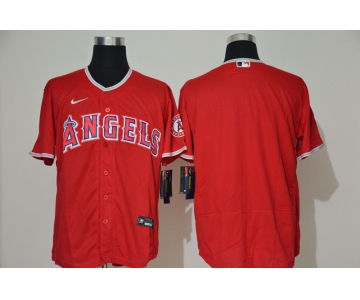Men's Los Angeles Angels Blank Red Stitched MLB Flex Base Nike Jersey