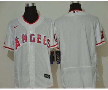 Men's Los Angeles Angels Blank White Stitched MLB Flex Base Nike Jersey