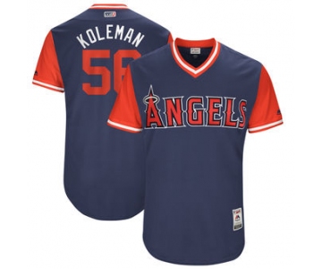 Men's Los Angeles Angels Kole Calhoun Koleman Majestic Navy 2017 Players Weekend Authentic Jersey