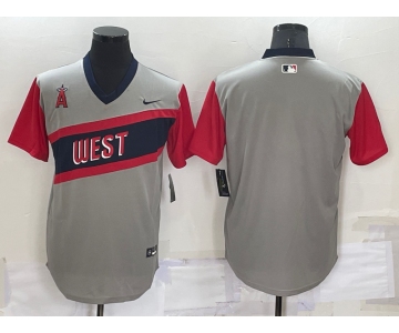 Men's Los Angeles Angels Of Anaheim Blank Grey 2021 Little League Classic Stitched Nike Jersey