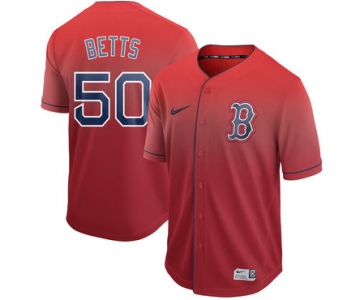 Men's Boston Red Sox 50 Mookie Betts Red Drift Fashion Jersey