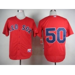 Men's Boston Red Sox #50 Mookie Betts Red Jersey