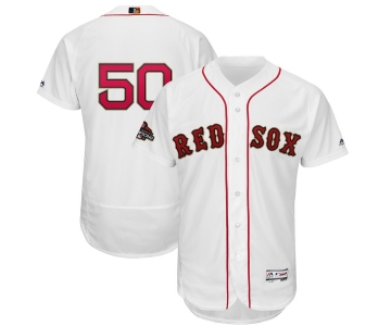 Youth Boston Red Sox 50 Mookie Betts White 2019 Gold Program FlexBase Jersey