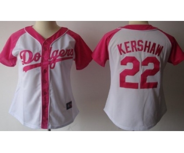 Los Angeles Dodgers #22 Clayton Kershaw 2012 Fashion Womens by Majestic Athletic Jersey