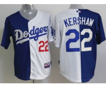 Los Angeles Dodgers #22 Clayton Kershaw Blue/White Two Tone Jersey