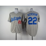 Los Angeles Dodgers #22 Clayton Kershaw Gray Jersey