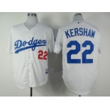Los Angeles Dodgers #22 Clayton Kershaw White Kids Jersey