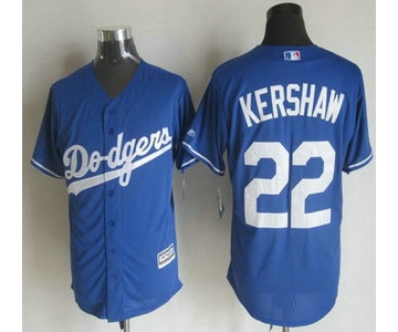 Men's Los Angeles Dodgers #22 Clayton Kershaw Alternate Blue 2015 MLB Cool Base Jersey