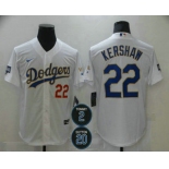 Men's Los Angeles Dodgers #22 Clayton Kershaw Red Number White Gold #2 #20 Patch Stitched MLB Cool Base Nike Jersey
