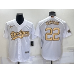 Men's Los Angeles Dodgers #22 Clayton Kershaw White 2022 All Star Stitched Cool Base Nike Jersey