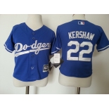 Toddler Los Angeles Dodgers #22 Clayton Kershaw Blue MLB Majestic Baseball Jersey