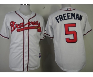 Atlanta Braves #5 Freddie Freeman White Jersey