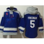 Men's Los Angeles Dodgers #5 Freddie Freeman Blue Ageless Must Have Lace Up Pullover Hoodie