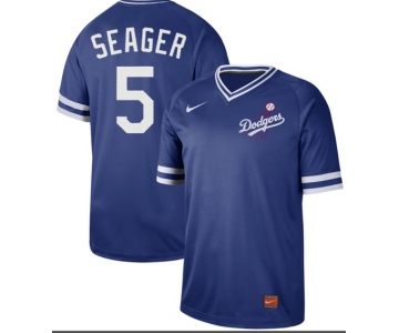 Dodgers #5 Corey Seager Royal Authentic Cooperstown Collection Stitched Baseball Jersey