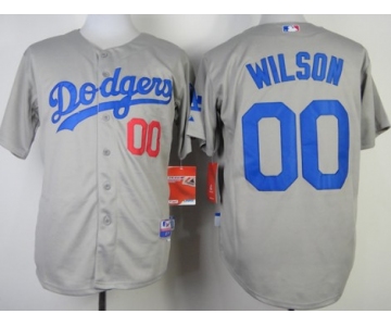 Los Angeles Dodgers #00 Brian Wilson 2014 Gray Jersey