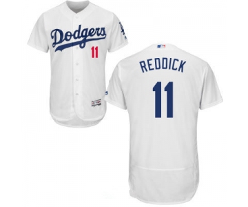 Los Angeles Dodgers #11 Josh Reddick White Home 2016 Flex Base Majestic Stitched MLB Jersey