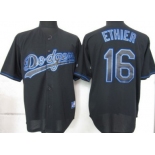 Los Angeles Dodgers #16 Andre Ethier Black Fashion Jersey