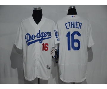 Los Angeles Dodgers #16 Andre Ethier White Home 2016 Flexbase Majestic Baseball Jersey