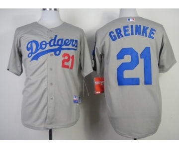 Los Angeles Dodgers #21 Zack Greinke 2014 Gray Jersey