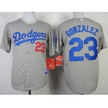 Los Angeles Dodgers #23 Adrian Gonzalez 2014 Gray Jersey