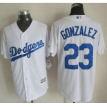 Los Angeles Dodgers #23 Adrian Gonzalez 2015 White Jersey