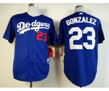 Los Angeles Dodgers #23 Adrian Gonzalez Blue Jersey