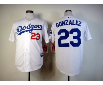 Los Angeles Dodgers #23 Adrian Gonzalez White Jersey