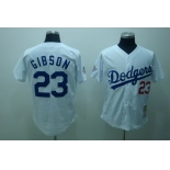 Los Angeles Dodgers #23 Kirk Gibson 1968 White Throwback Jersey