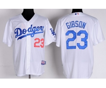 Los Angeles Dodgers #23 Kirk Gibson White Cool Base Jersey