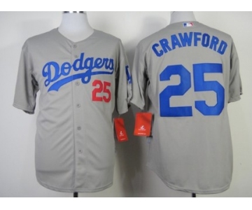 Los Angeles Dodgers #25 Carl Crawford 2014 Gray Jersey