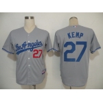 Los Angeles Dodgers #27 Matt Kemp Gray Jersey