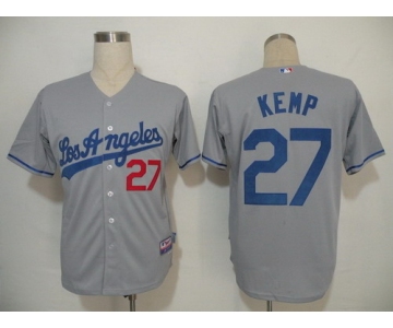 Los Angeles Dodgers #27 Matt Kemp Gray Jersey