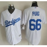 Los Angeles Dodgers #66 Yasiel Puig 2015 White Jersey