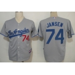 Los Angeles Dodgers #74 Kenley Jansen Gray Jersey