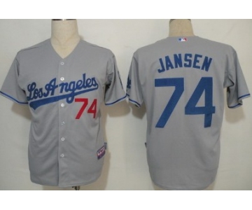 Los Angeles Dodgers #74 Kenley Jansen Gray Jersey