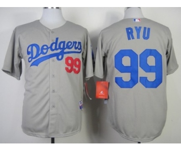 Los Angeles Dodgers #99 Hyun-Jin Ryu 2014 Gray Jersey