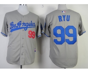 Los Angeles Dodgers #99 Hyun-Jin Ryu Gray Jersey