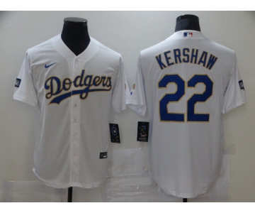 Men Los Angeles Dodgers 22 Kershaw White Game 2021 Nike MLB Jerseys
