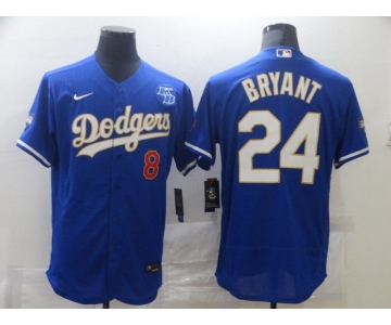 Men Los Angeles Dodgers 24 Bryant Blue Elite 2021 Nike MLB Jersey